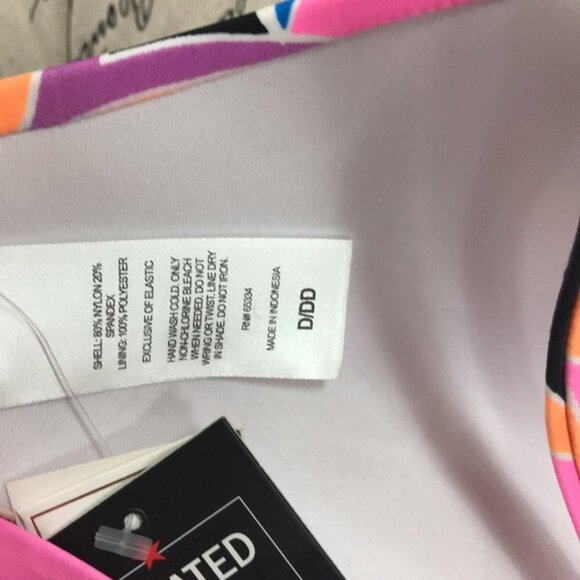 COPY - Salt+Cove Juniors' Kaleid. Smocked Bikini TOP - Picture 7 of 7